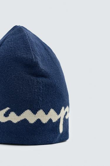 BONNET BEANIE RÉVERSIBLE CHAMPION ® X ZARA - Bleu marine de Zara - Image 5