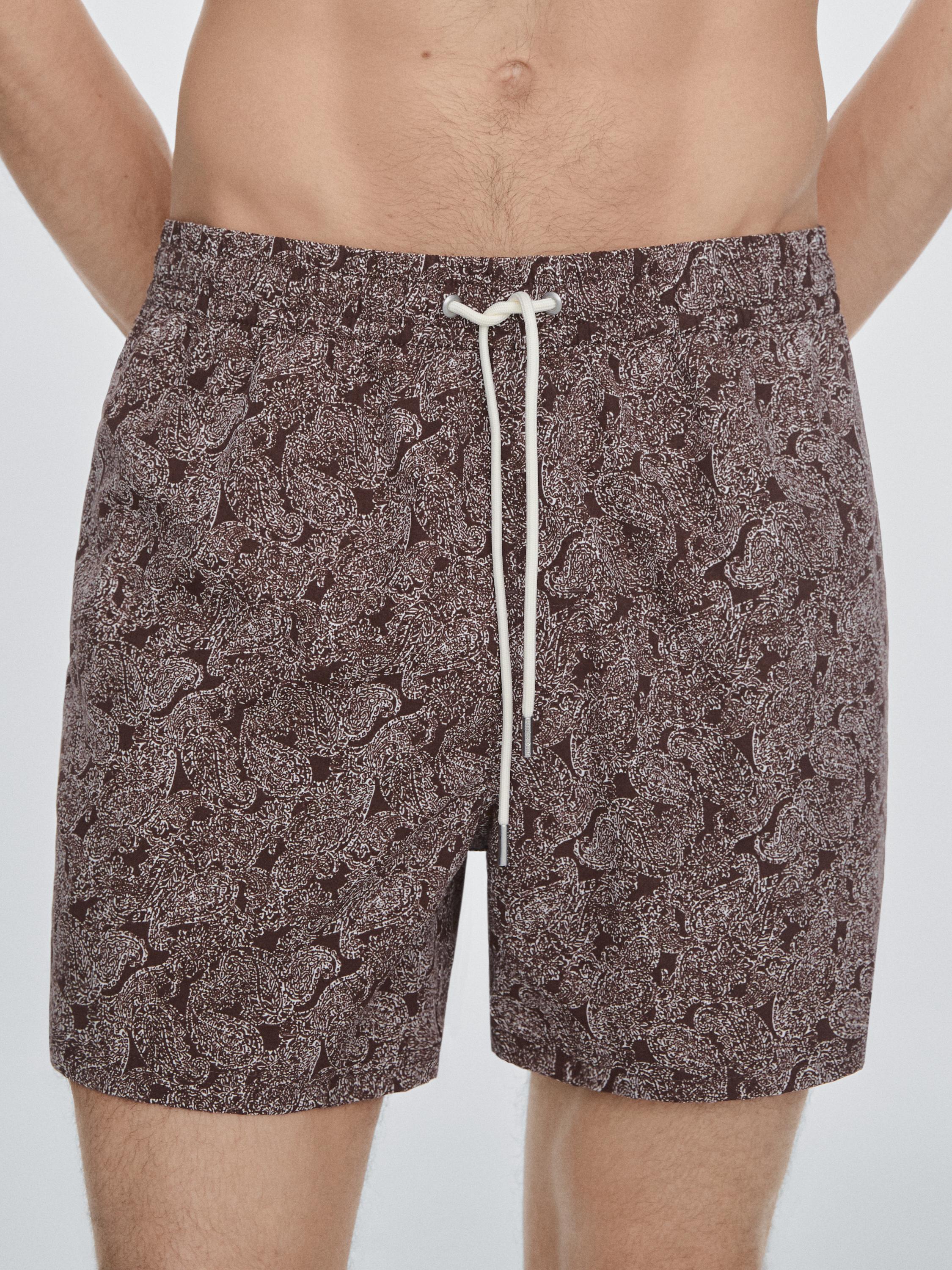 Short de bain imprimé paisley