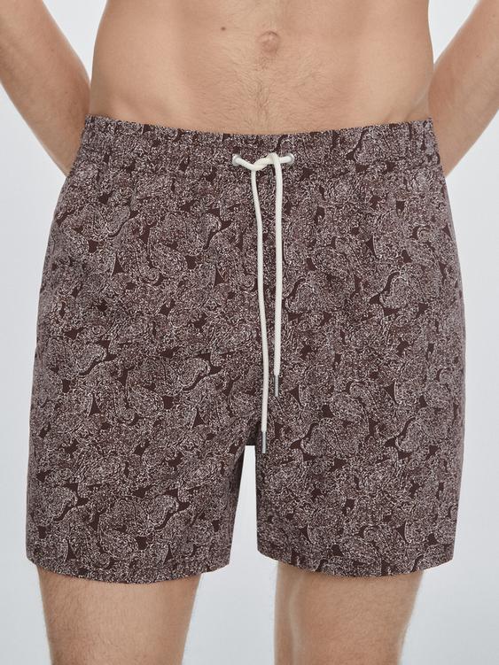 Paisley print swimming trunks from Zara - $90