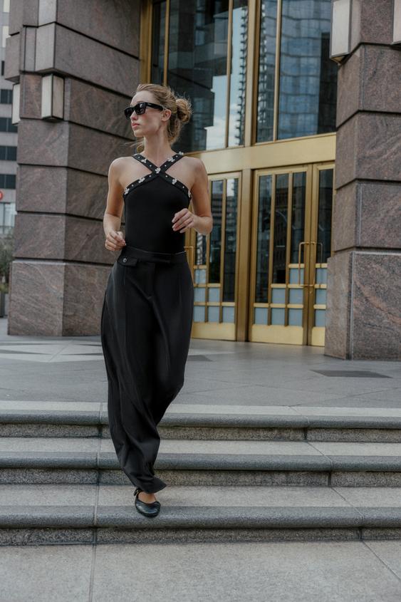 FLORAL STRETCH HALTER BODYSUIT