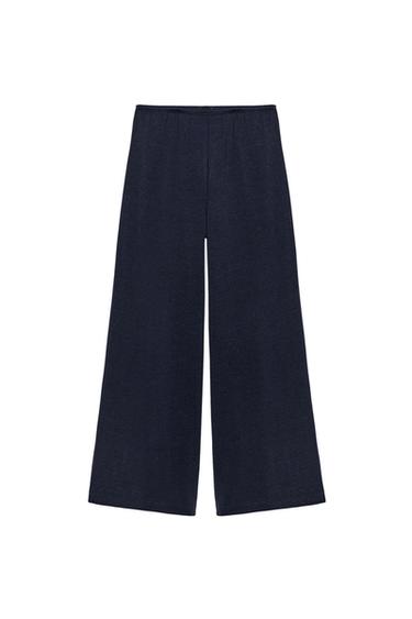PANTALÓN ANCHO - Marino de Zara