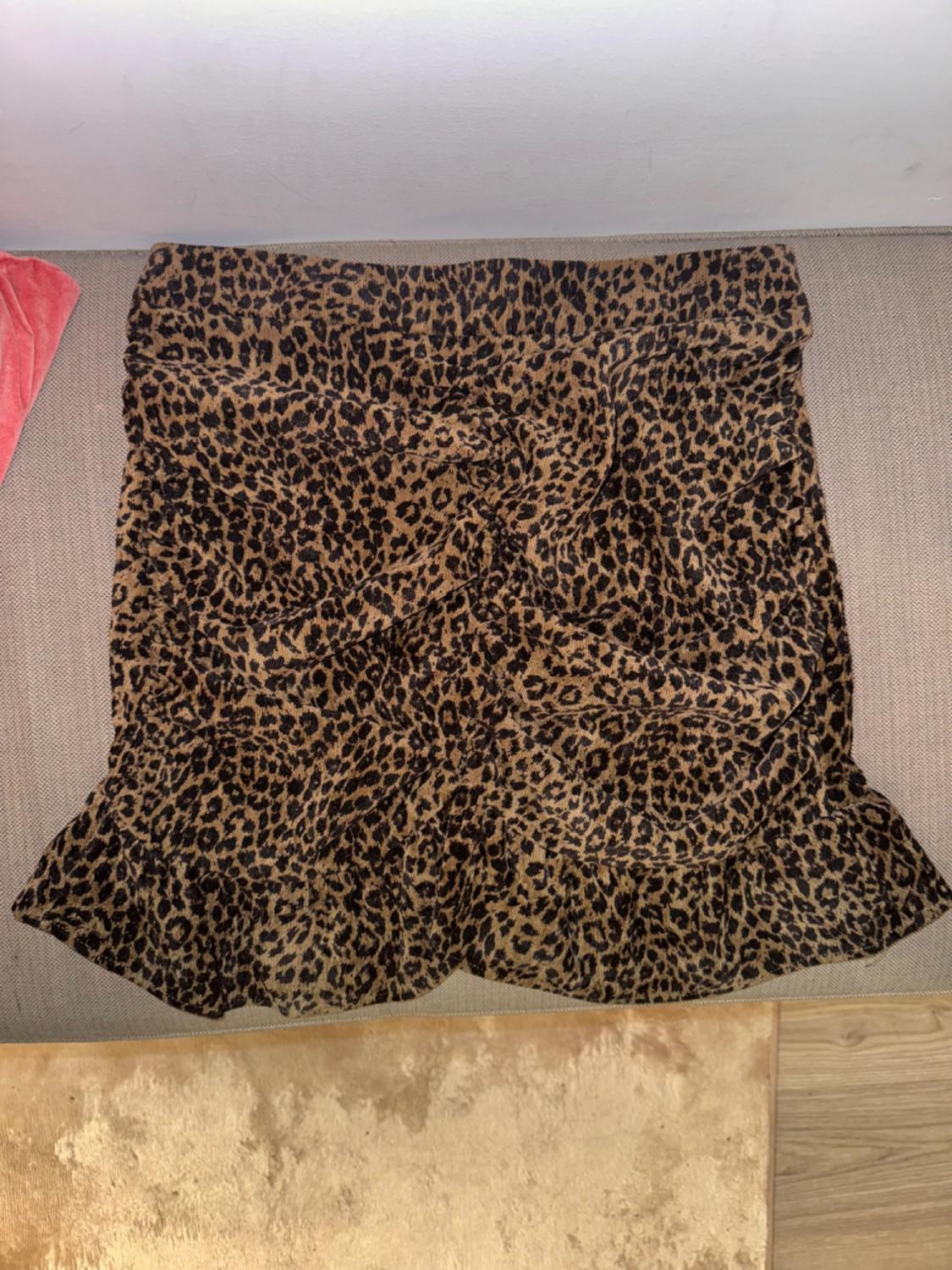CORDUROY ANIMAL PRINT SKIRT