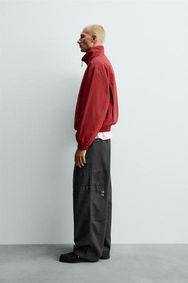 CHAMPION ® X ZARA DRAWSTRING CARGO TROUSERS - Anthracite Grey by Zara