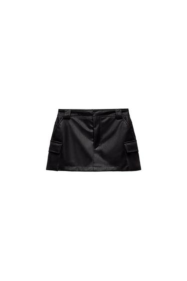 FALDA PANTALÓN EFECTO PIEL