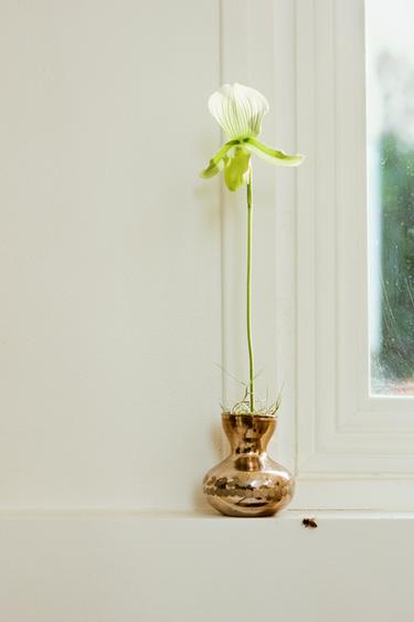 ANTIQUE GLASS CHRISTMAS MINI VASE - Silver by Zara