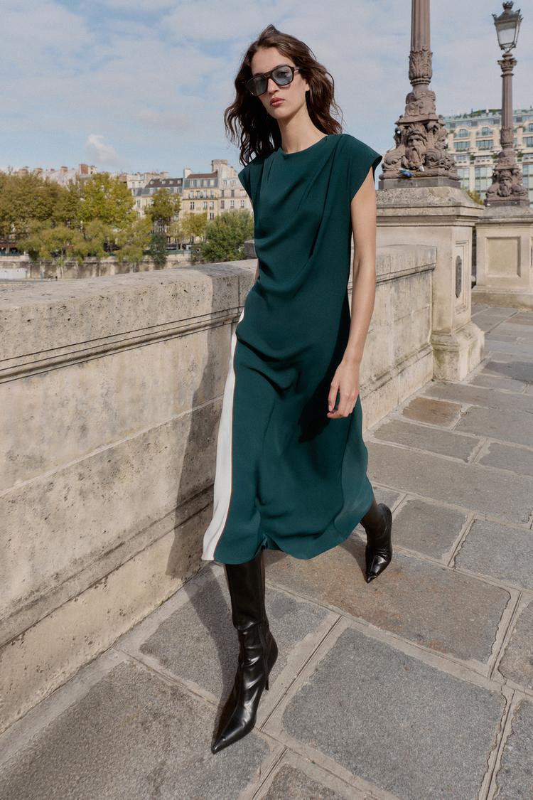 COMBINED MIDI DRESS