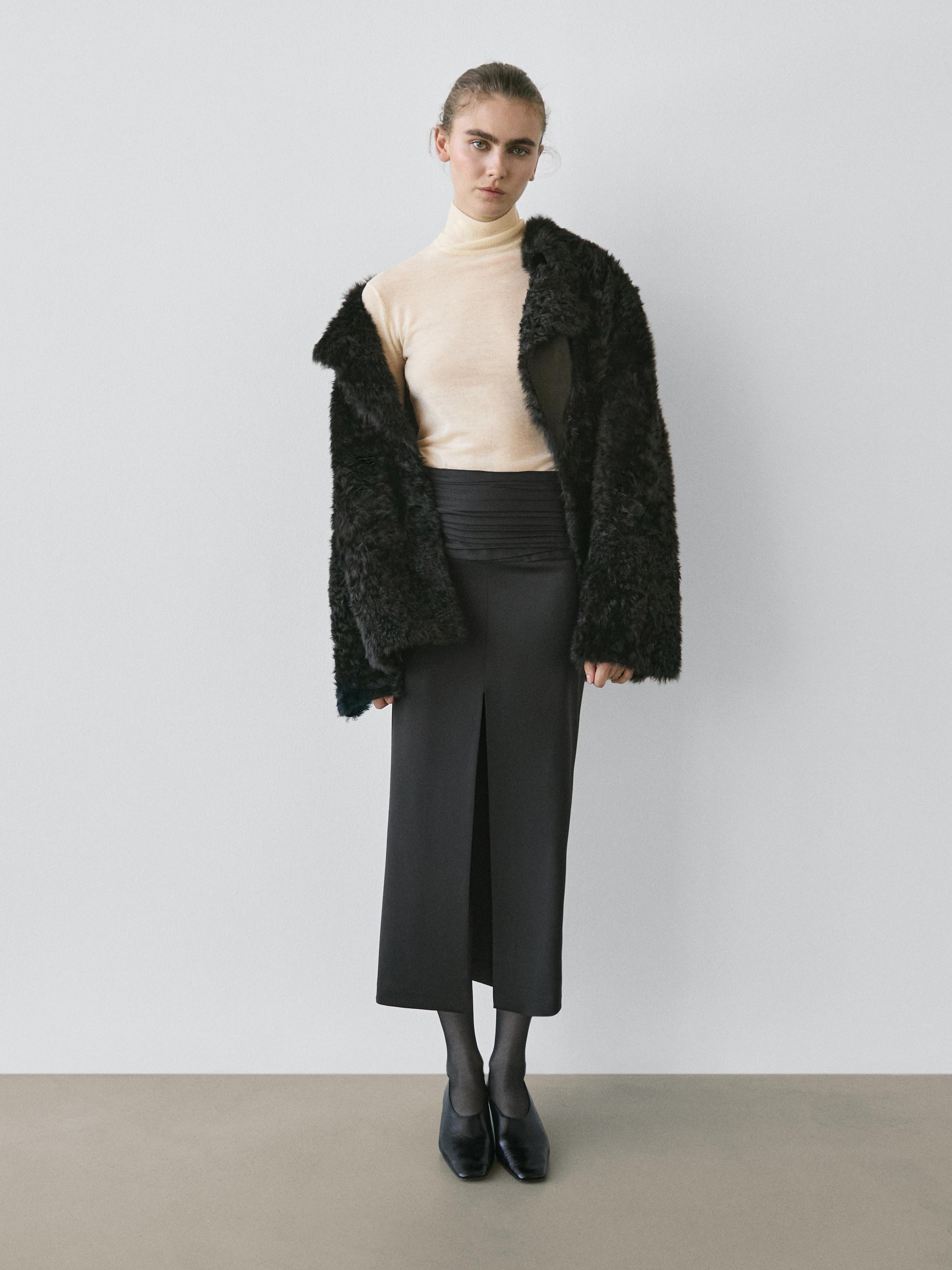 Wool mock turtleneck knit sweater - STUDIO