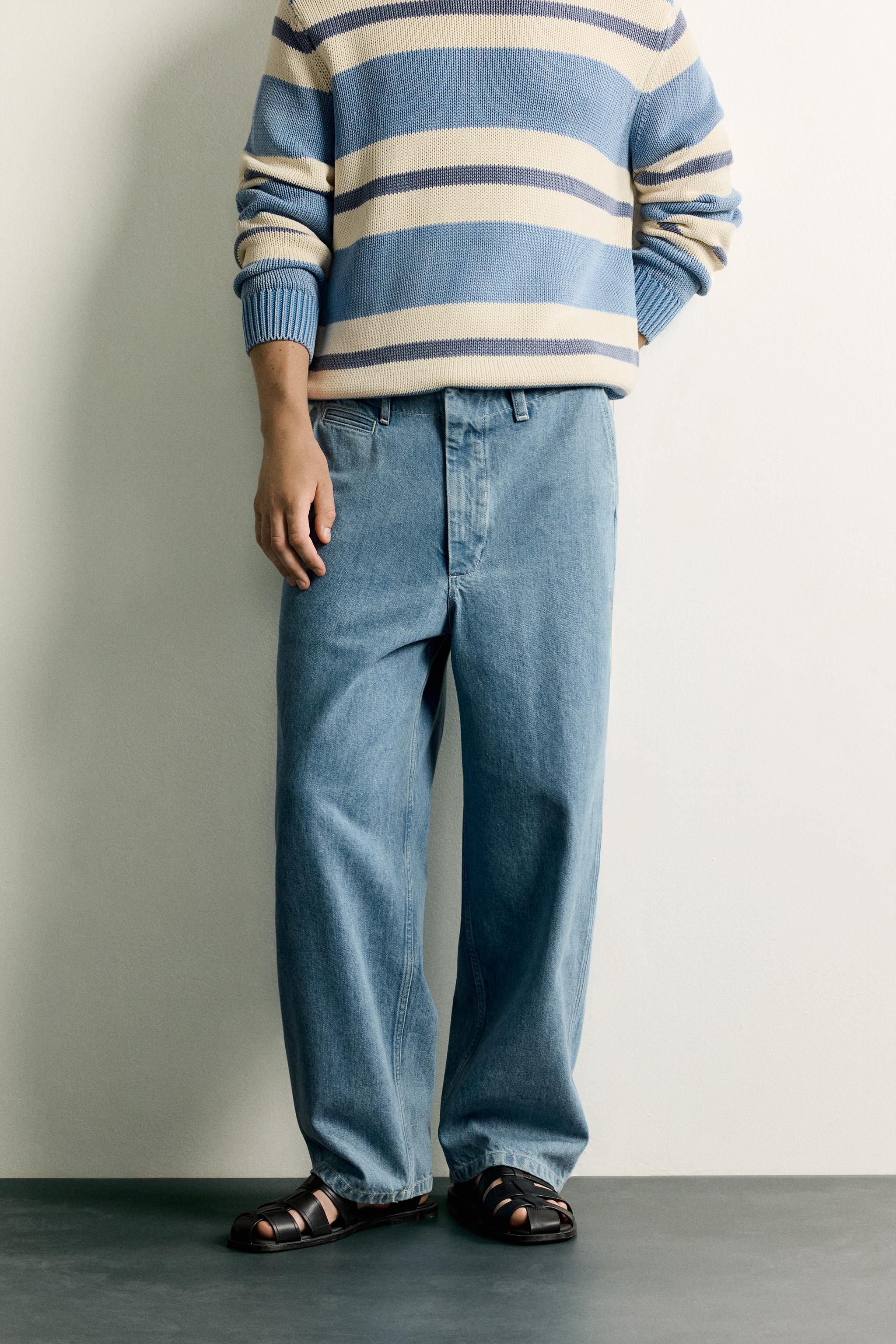 STRAIGHT FIT DENIM CHINO PANTS