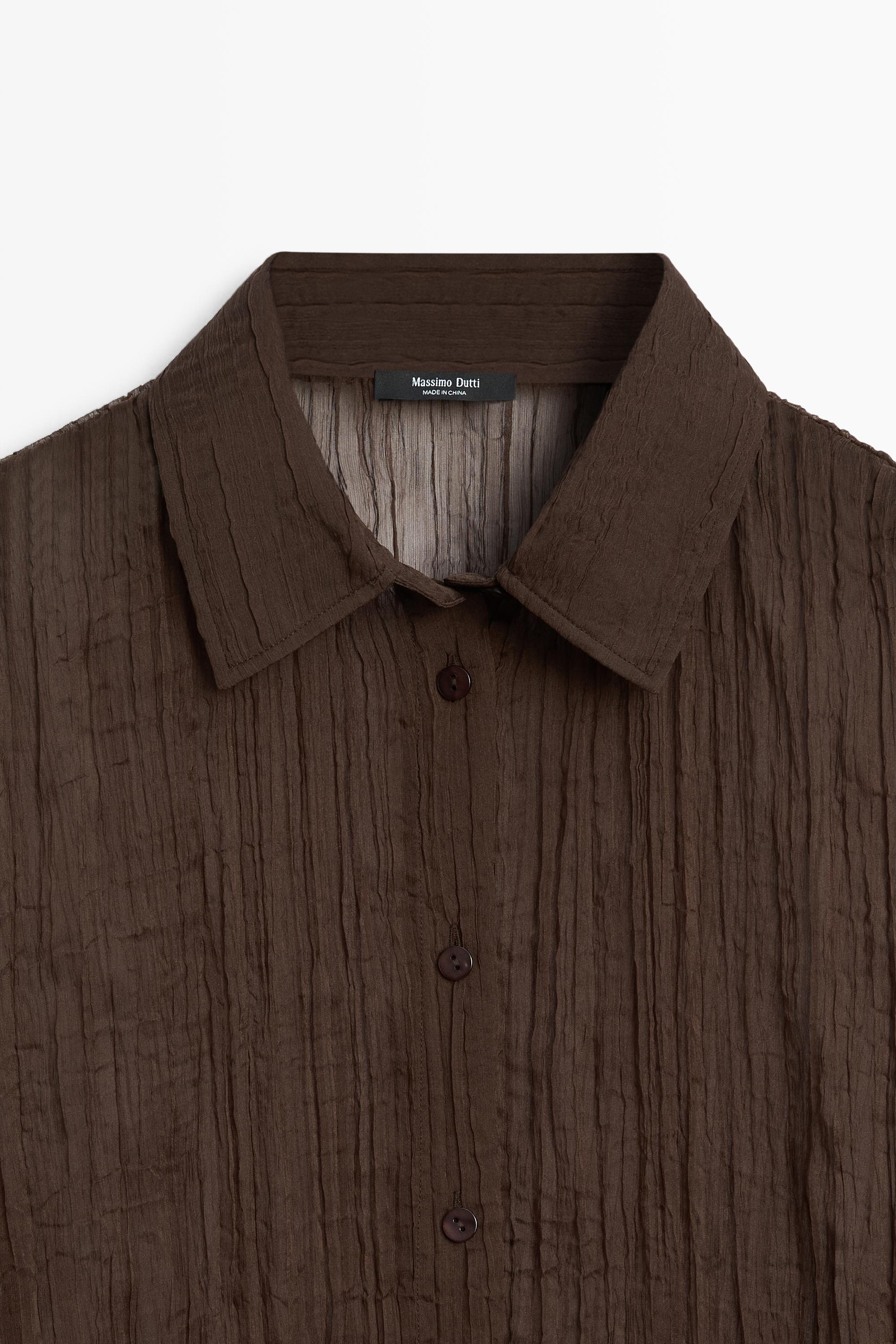 Pleated total look shirt