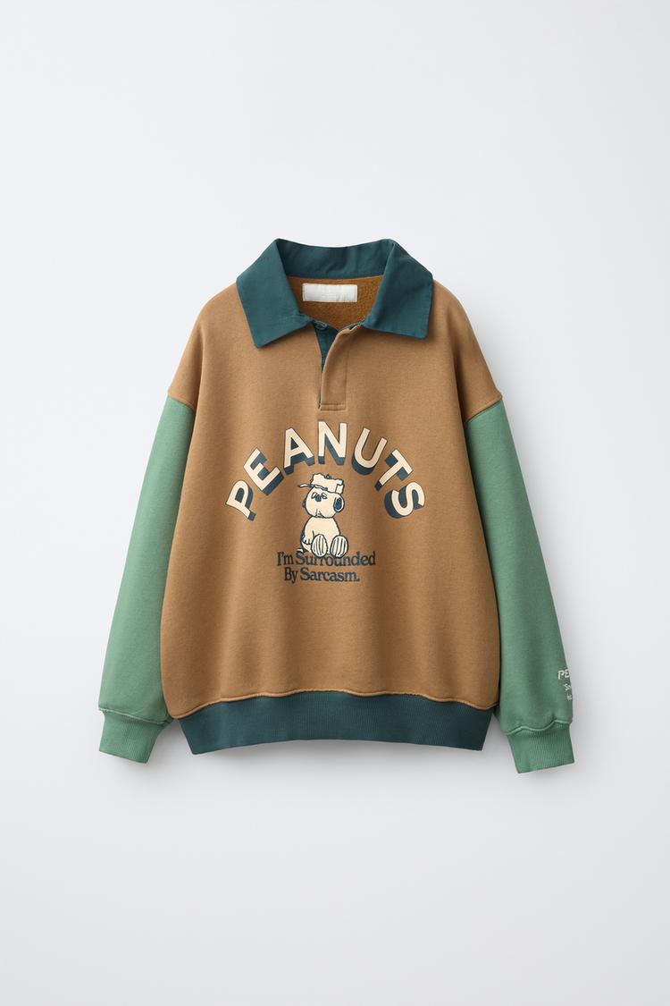 Sudadera polo colorblock snoopy peanuts