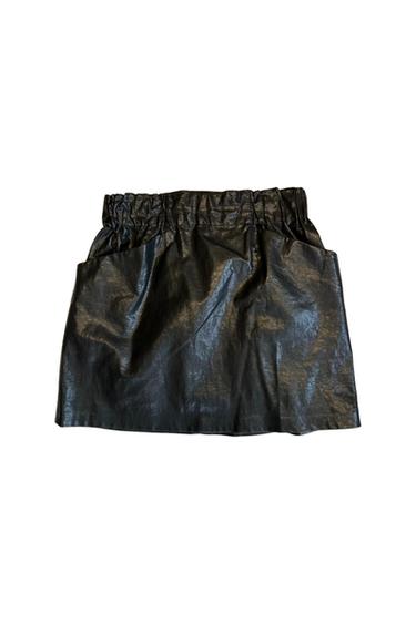 FAUX LEATHER MINI SKIRT