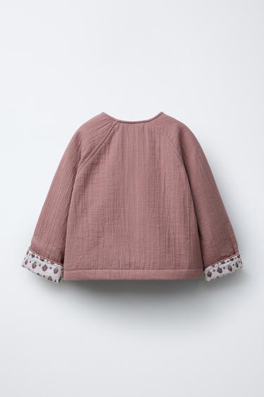 VESTE REMBOURRÉE TEXTURÉE - Rose pâle de Zara - Image 1