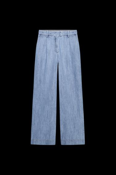 JEANS Z1975 WIDE LEG HOHER BUND BUNDFALTEN - Mittelblau von Zara - Bild 0
