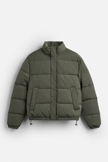 BOXY FIT PADDED JACKET - Dark khaki by Zara