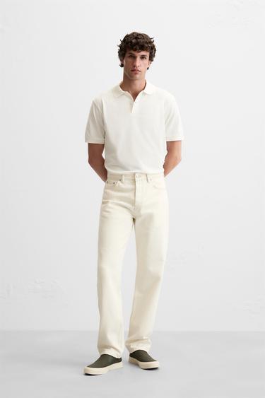 ПОЛО ИЗ РЕЛЬЕФНОГО ПИКЕ — ЭКРЮ от Zara — изображение 0