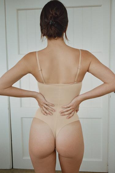 BODY À ARMARTURES AVEC POLYAMIDE - rose poudré de Zara - Image 2