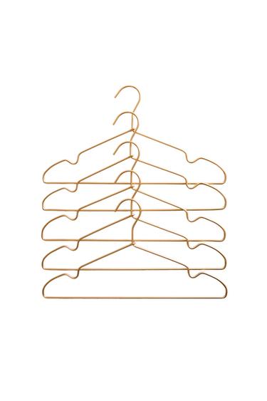 METAL HANGER (SET OF 5) - Gold by Zara