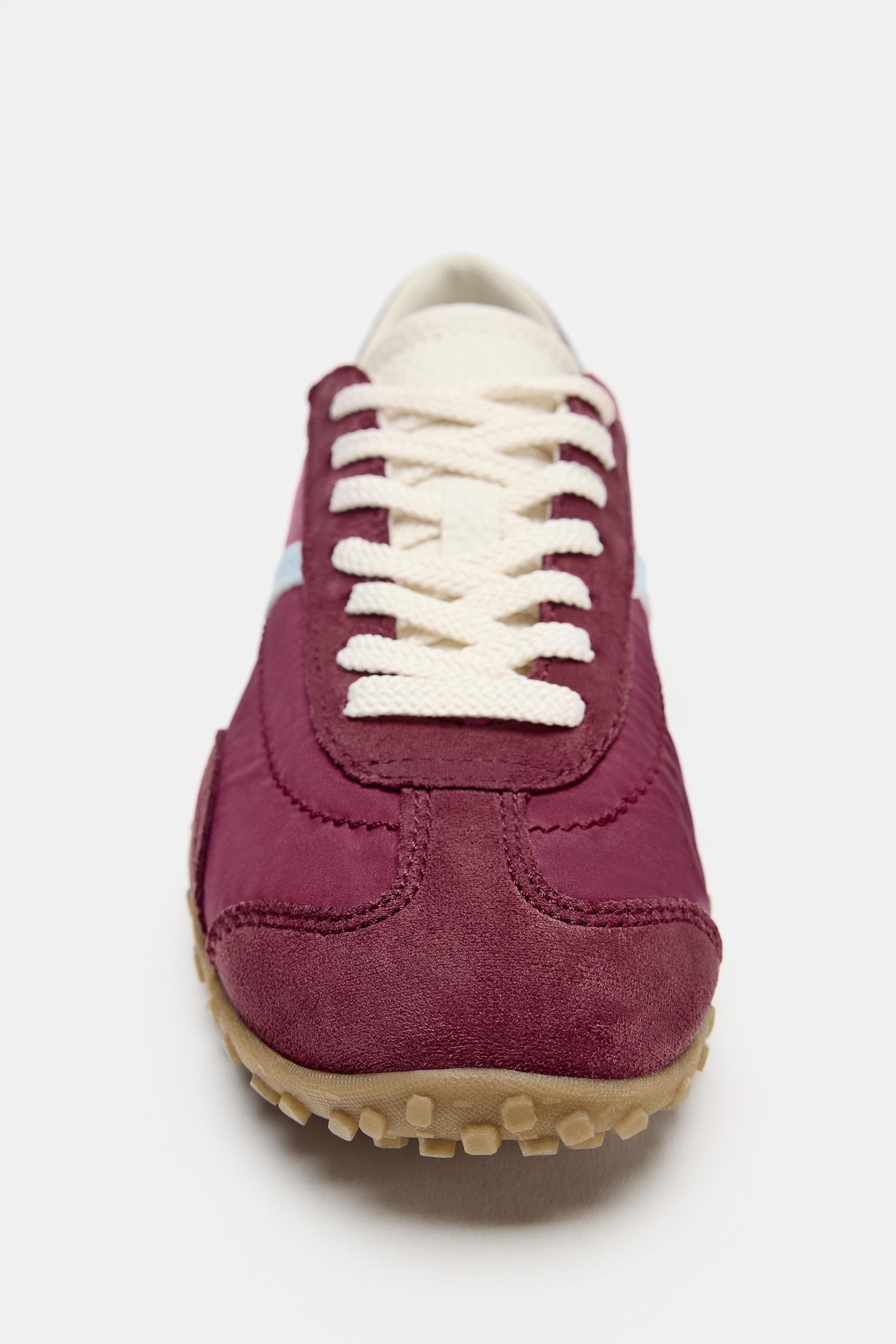 CONTRAST HEEL BLUCHER SNEAKERS