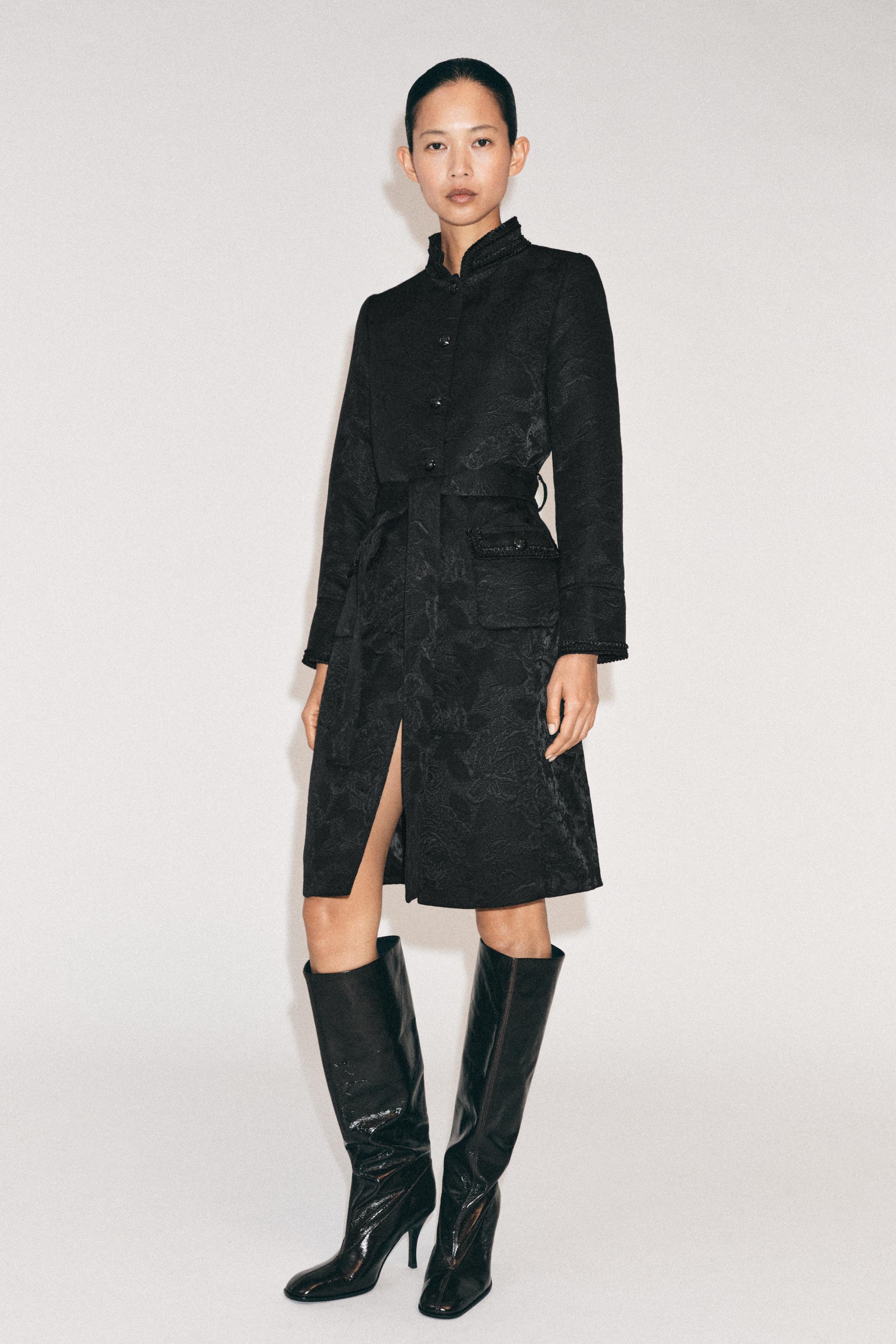 ZW COLLECTION JACQUARD MIDI COAT