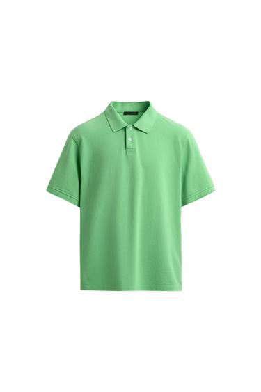 Zara REGULAR FIT PIQUÉ POLO - Apple green
