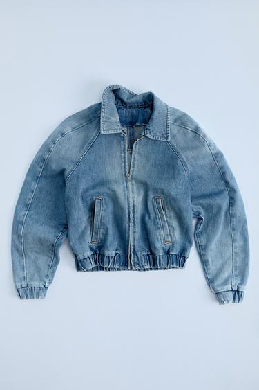 DENIM-BOMBERJACKE TRF - Hellblau von Zara