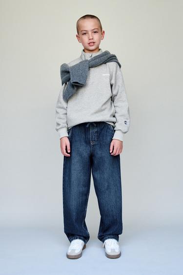 BAGGY JEANS WITH LABEL - Blue by Zara