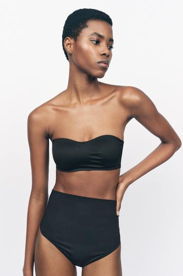 POLYAMIDE BANDEAU BRA - Black by Zara