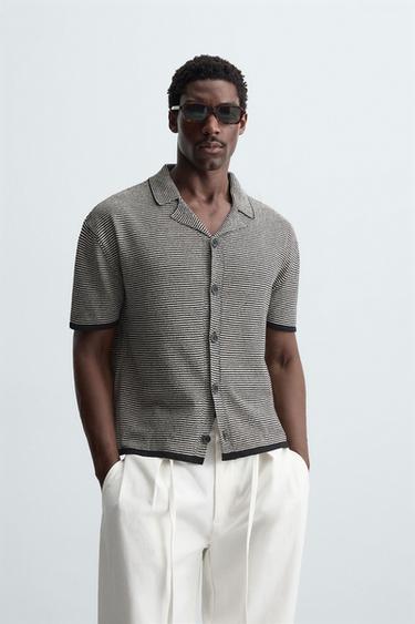 STRIPED KNIT SHIRT - Stripes by Zara