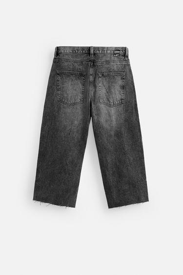 BERMUDA EN DENIM COUPE DÉCONTRACTÉE ET LARGE - Charbon de Zara - Image 6