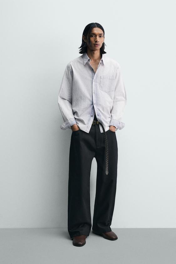 WASHED STRIPED RELAXED FIT SHIRT from Zara - $79.90