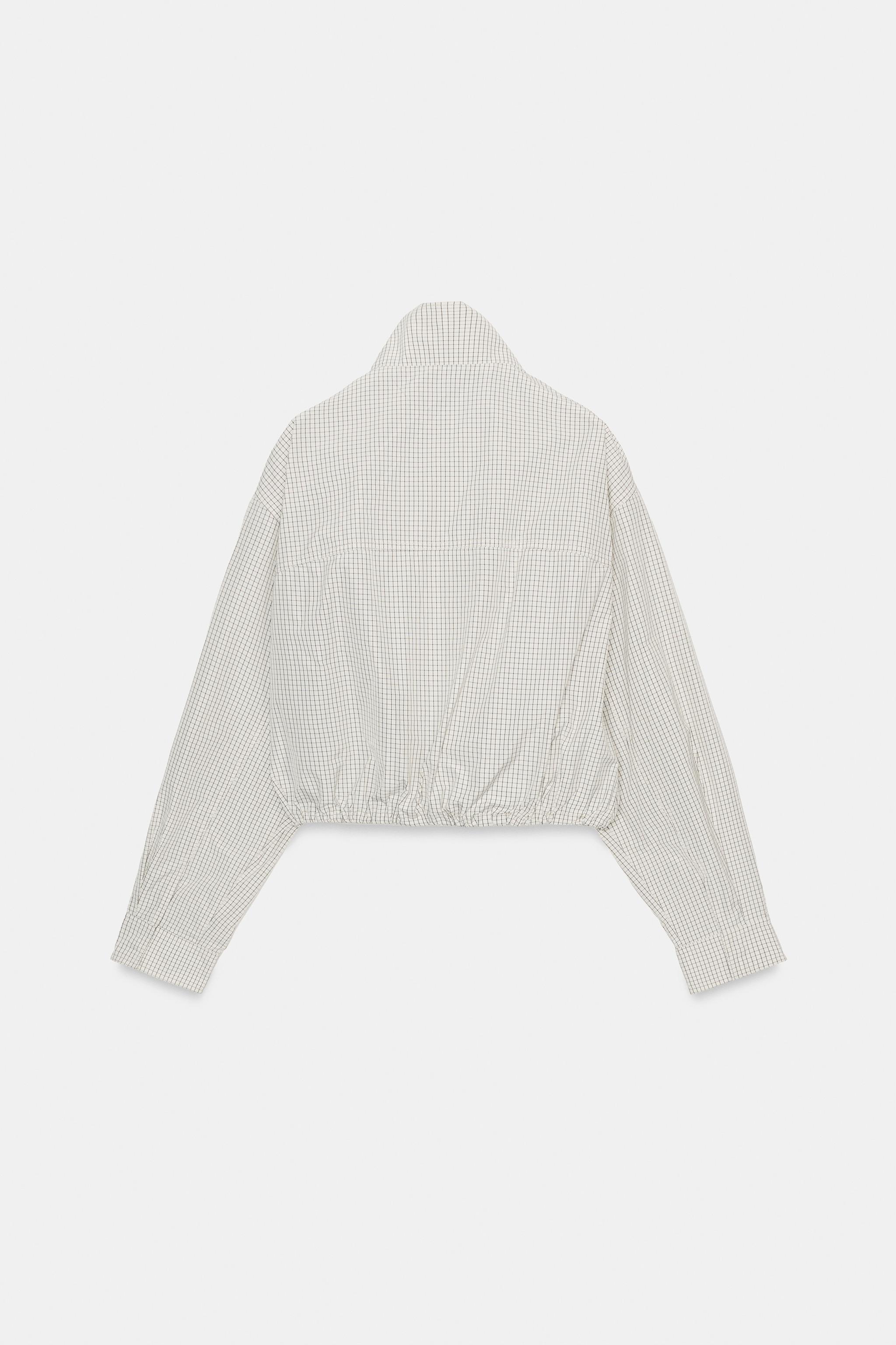 ZARA チェック柄ナイロンジャケット S ZARA チェック柄ナイロンジャケット S - メルカリ