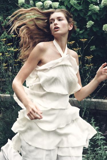 RUFFLED MINI DRESS - Ecru by Zara - Image 2
