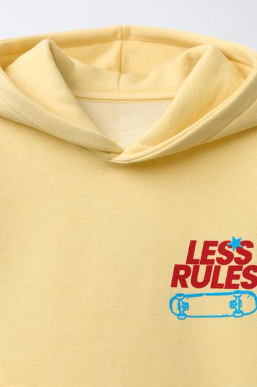EMBOSSED SKATE HOODIE - Yellow by Zara - Image 2