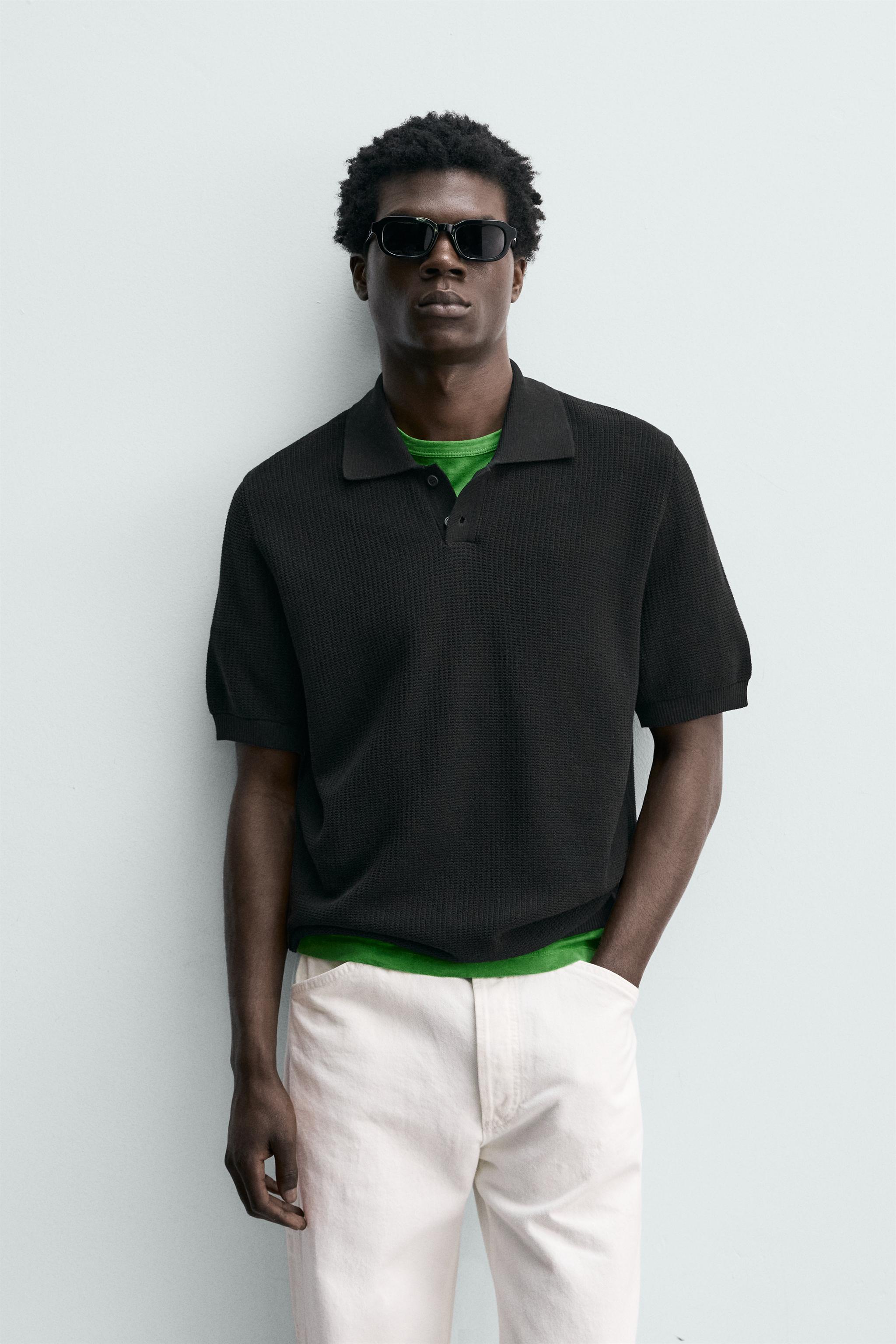 REGULAR FIT TEXTURED KNIT POLO