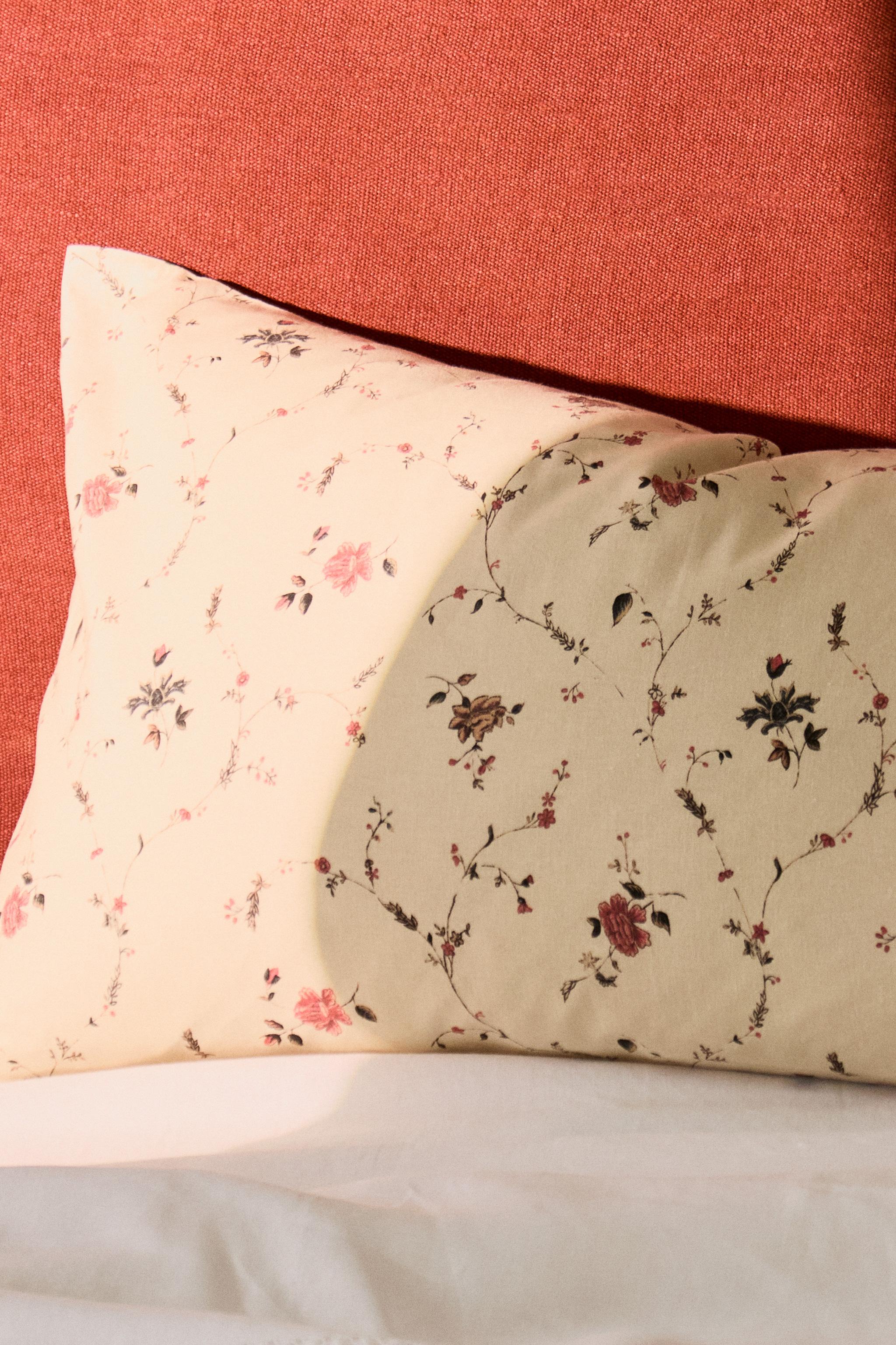 COTTON LINEN FLORAL PILLOWCASE | KATHARINE POLE
