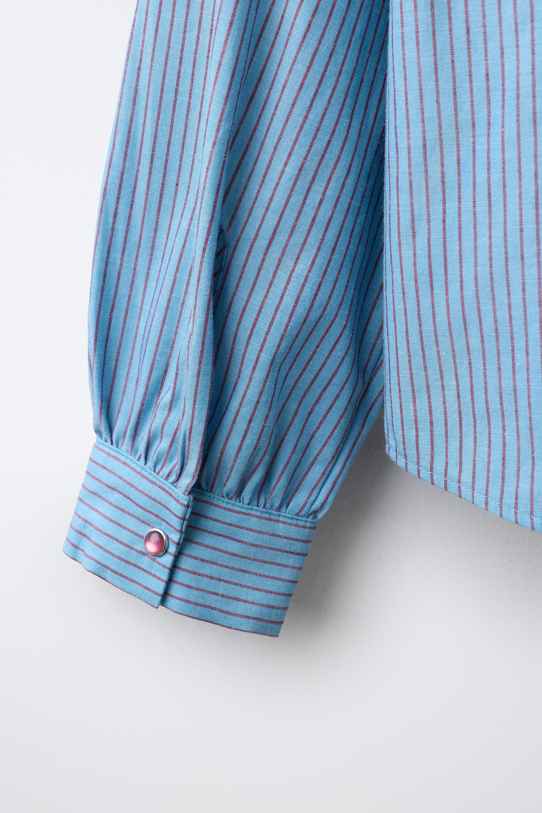 Детские рубашки Zara COWBOY YOKE SHIRT — фото 4