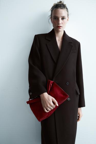 BOLSO SERRAJE DE HOMBRO - Marrón Teja de Zara