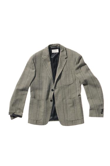 HERRINGBONE COTTON - WOOL BLAZER - Earth by Zara