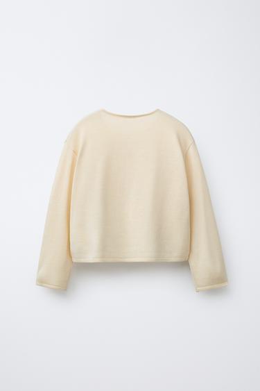 FLOWY KNIT CARDIGAN WITH SILK - Vanilla by Zara - Image 1