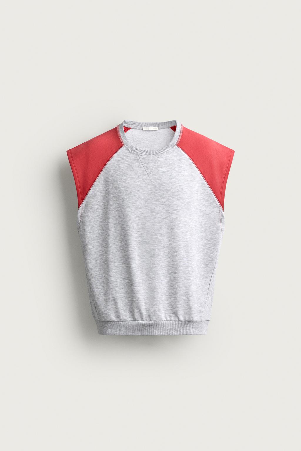 COLOUR BLOCK TANK SWEATSHIRT
