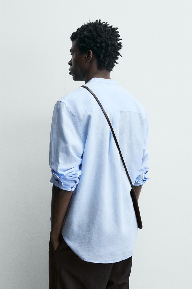 Camisa de lino y algodón de corte relajado 3