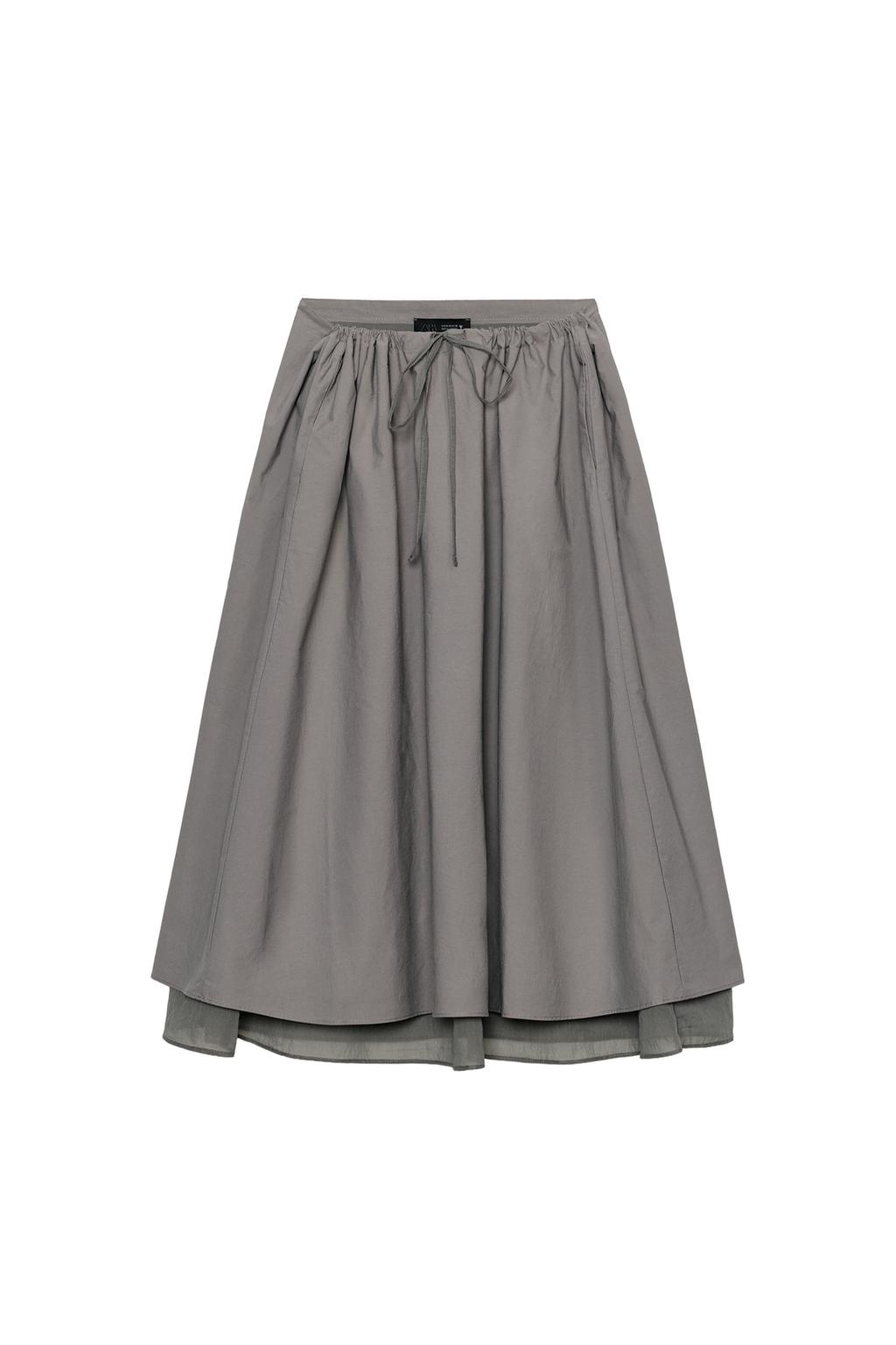 COMBINATION CAPE MIDI SKIRT - image 3