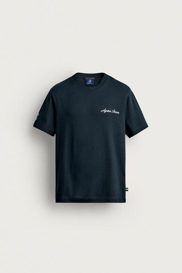AYRTON SENNA © SENNA BRANDS PHOTOGRAPHIC PRINT T-SHIRT - Navy blue by Zara