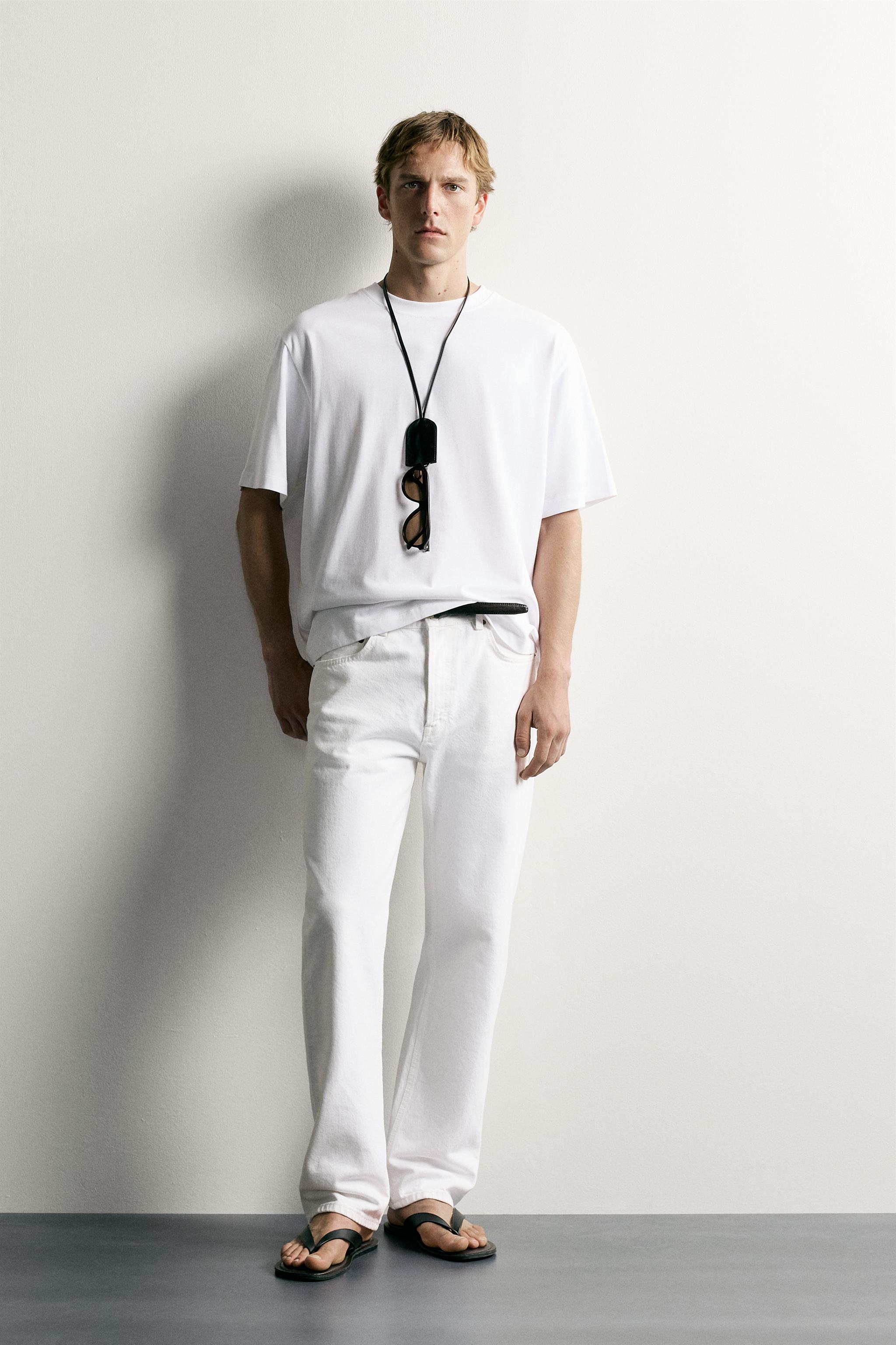 RELAXED FIT EMBROIDERED T-SHIRT — White