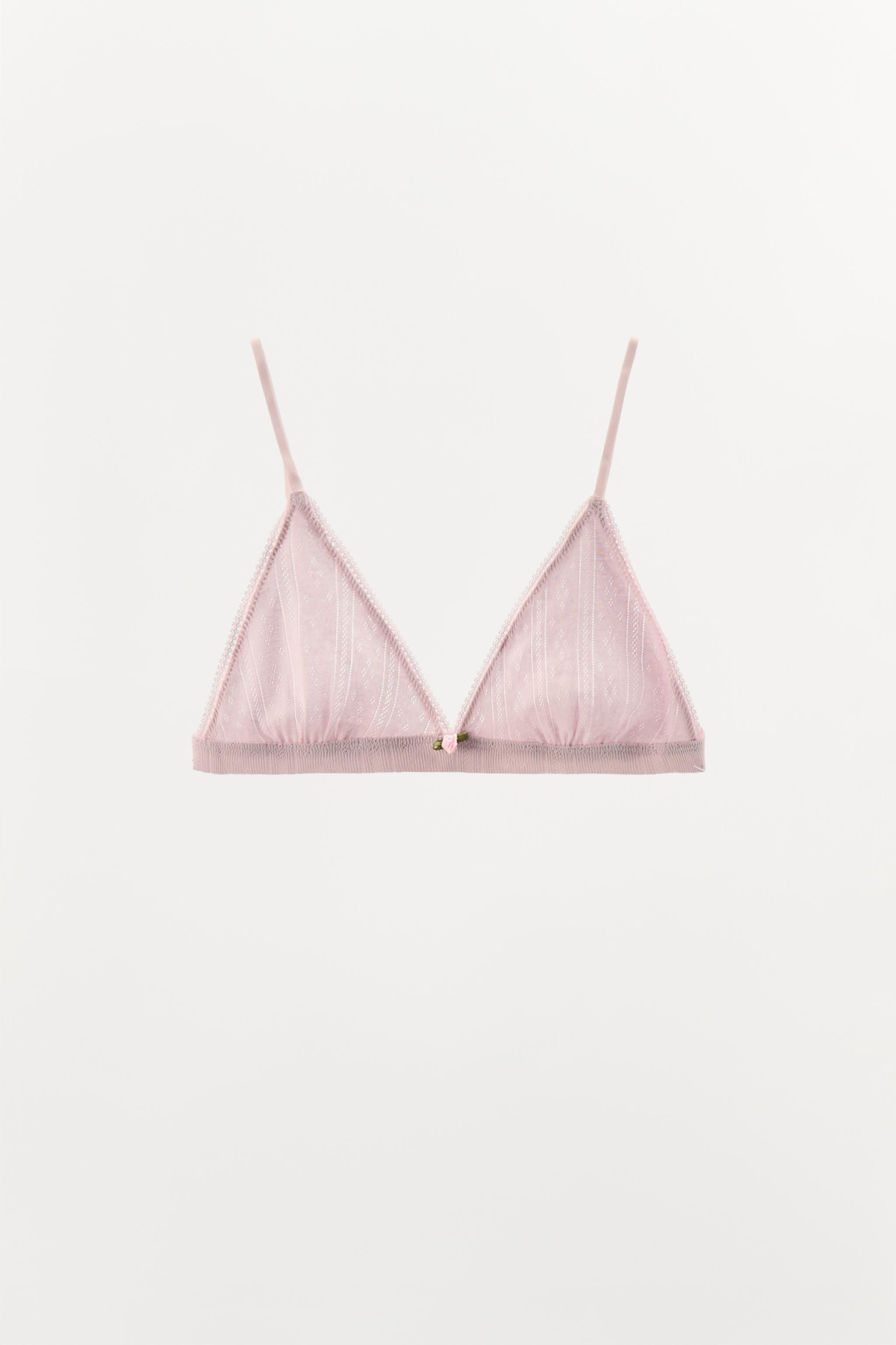FLORAL POINTELLE BRALETTE