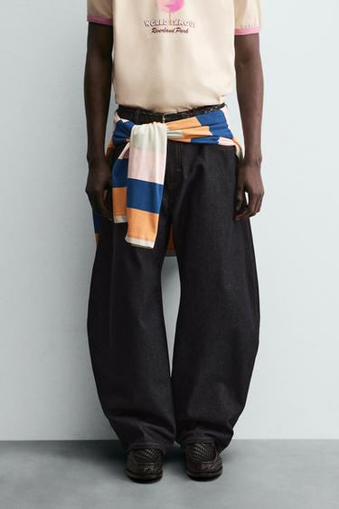 JEANS BALLOON FIT - Azul de Zara