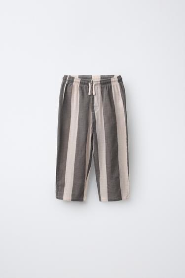 PANTALÓN COMBINADO RAYAS - rayas de Zara - Imagen 0