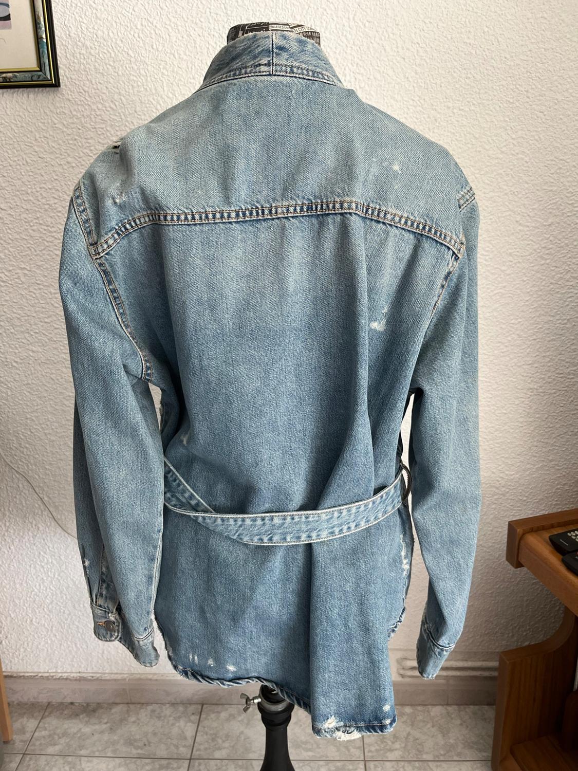DENIM TRF OVERSHIRT WITH RIPS - Image 2