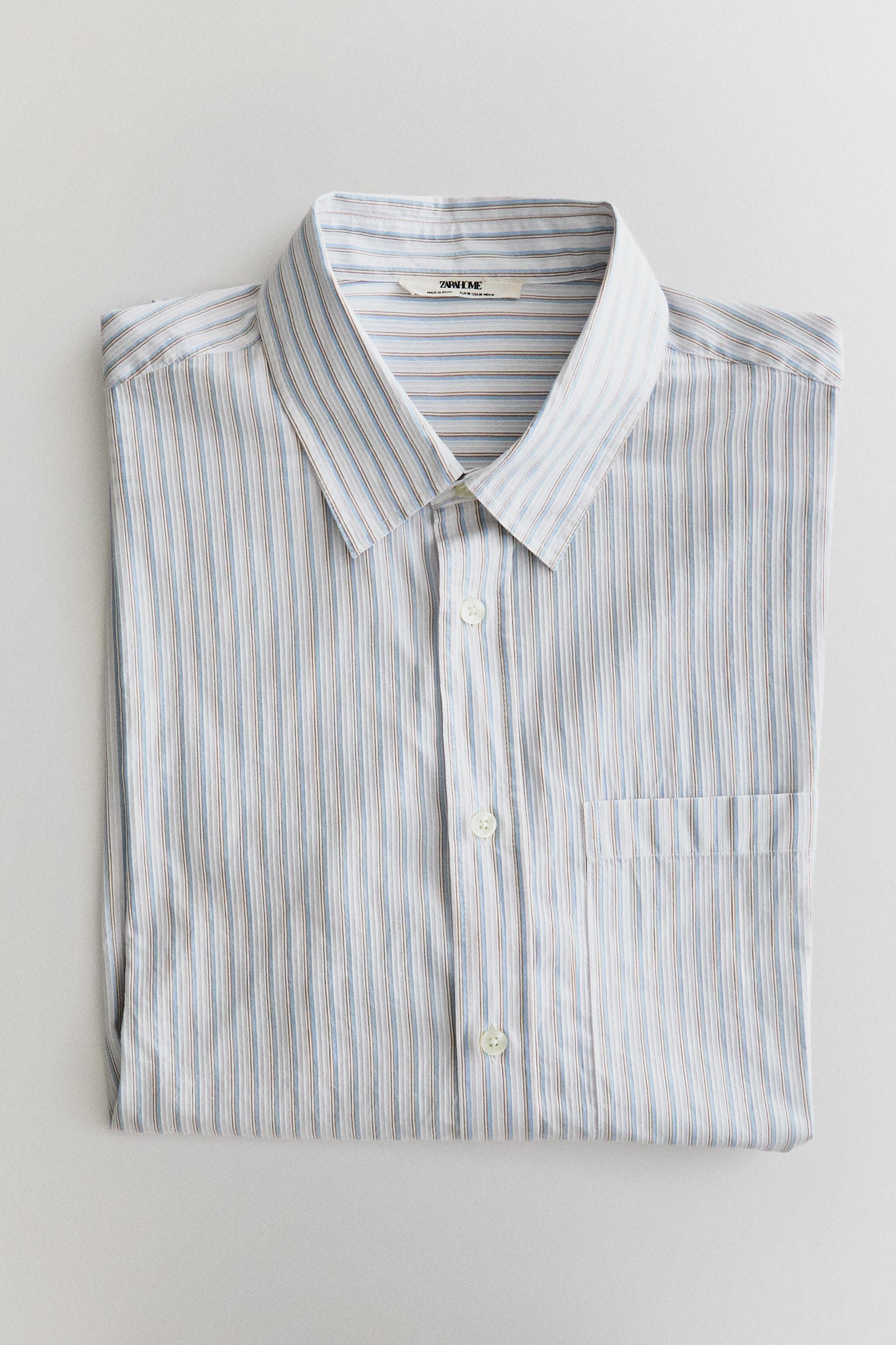 STRIPED POPLIN COTTON SHIRT