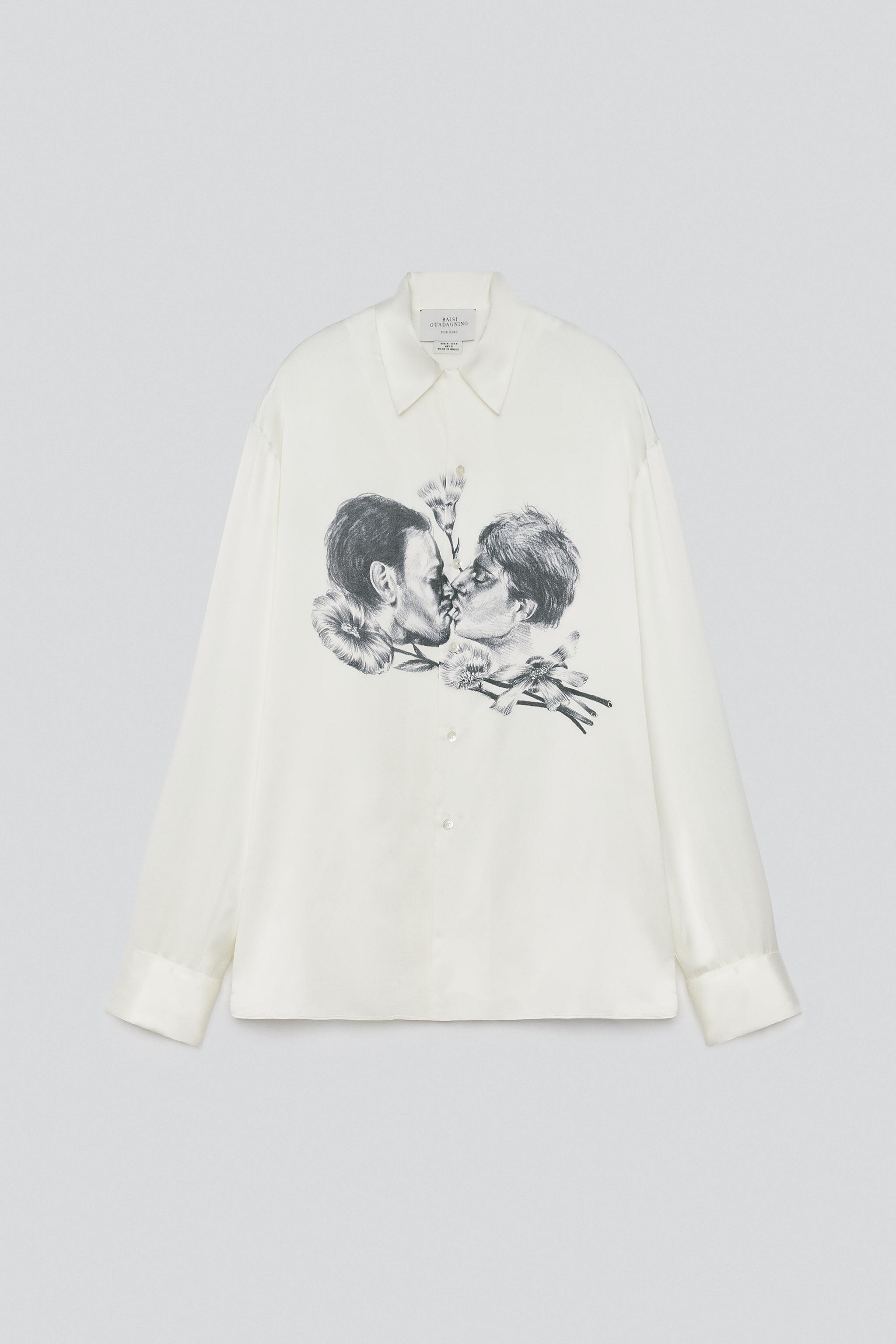 CHEMISE IMPRIMÉ BAISER 100% SOIE